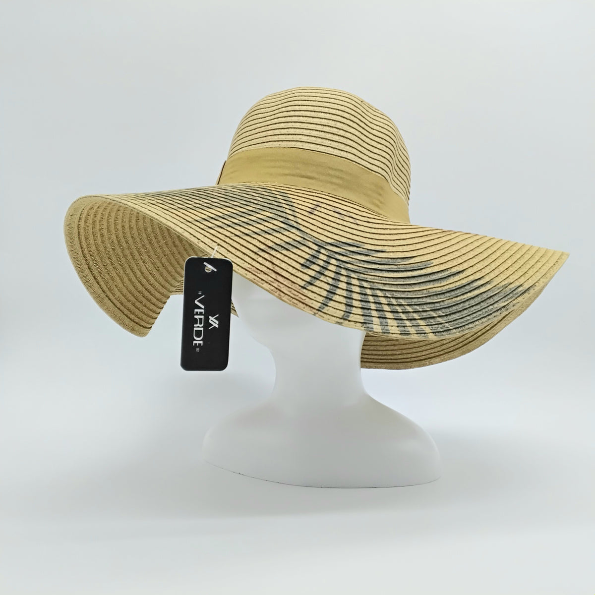 VERDE FASHION Cappello Spiaggia con stampa foglie