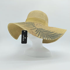 VERDE FASHION Cappello Spiaggia con stampa foglie