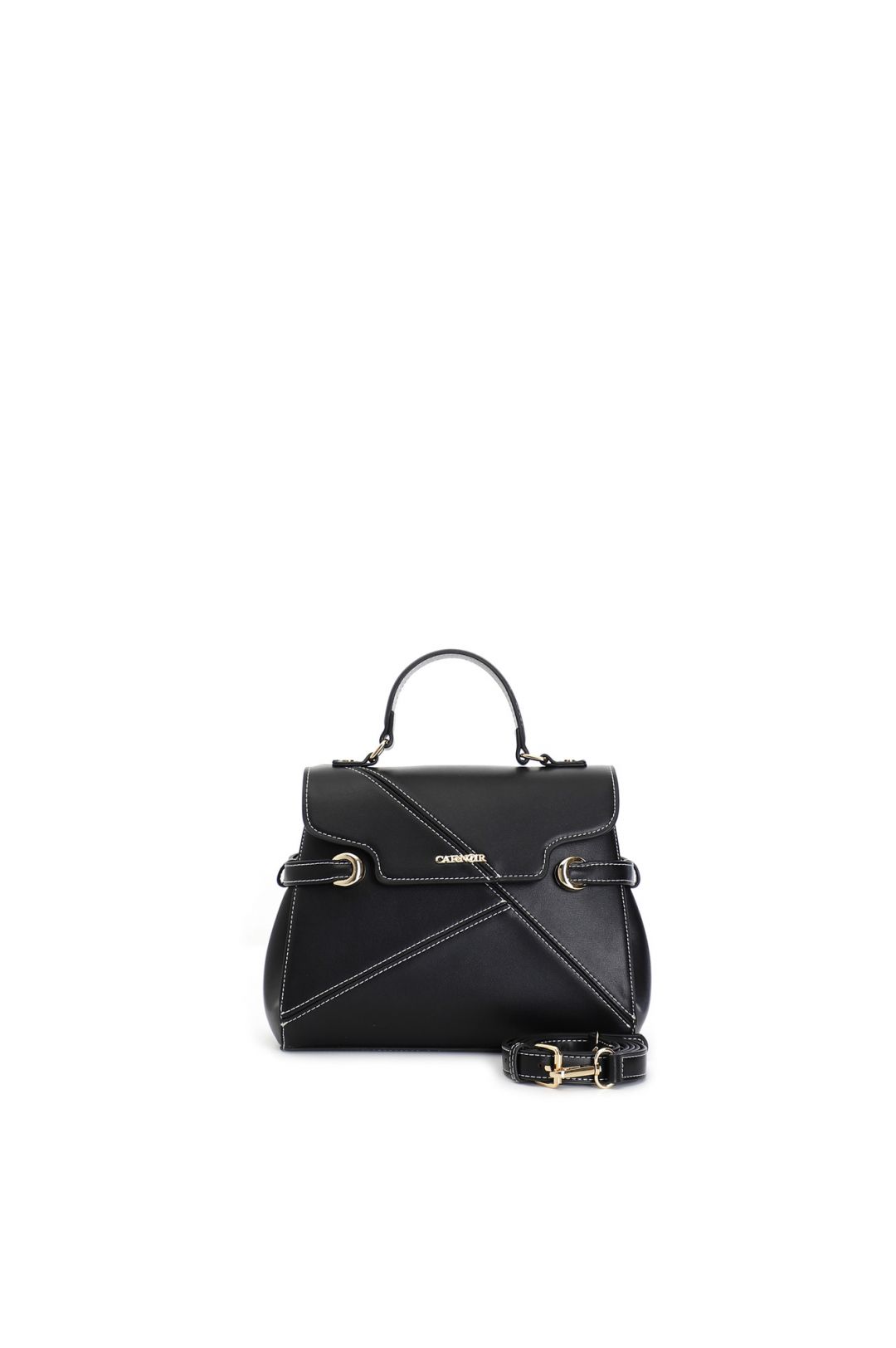 Cafènoir borsa con pattina con lavorazione patchwork nero