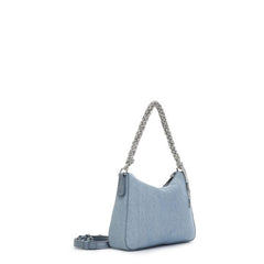 Borsa Sacca Cafènoir in denim con manico intrecciato strass NH0625