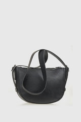 VERDE FASHION | Borsa a tracolla mezzaluna in ecopelle