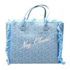 NAJ OLEARI | BORSA MARE GRANDE CELESTE FIORI