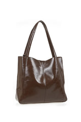VERDE FASHION | Borsa shopper in ecopelle semilucida