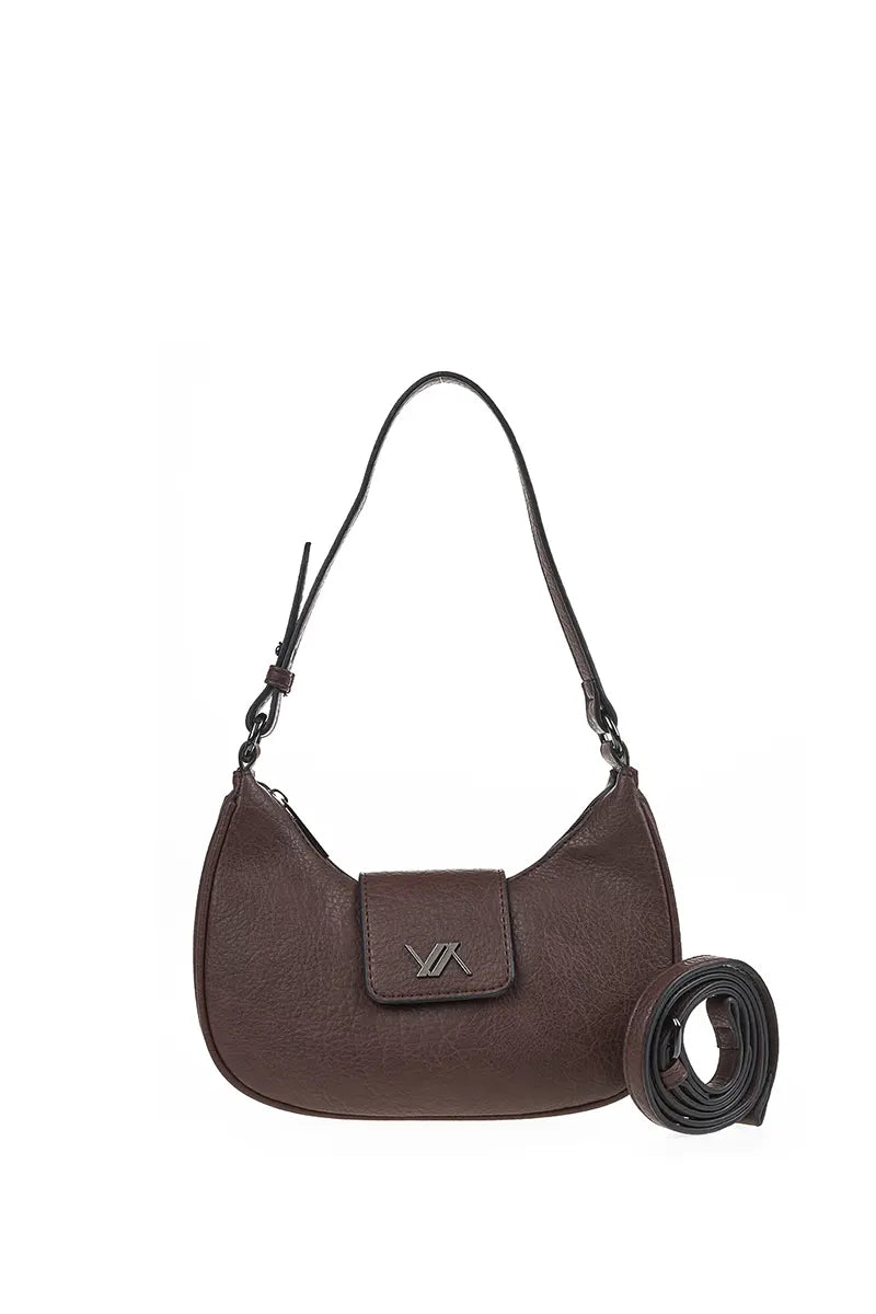 VERDE FASHION | Borsa hobo a spalla con fibbia