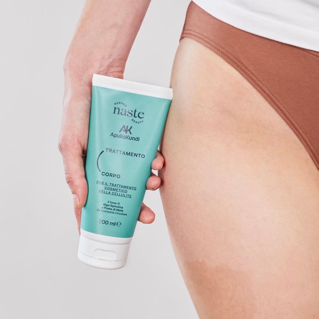 NASTE Trattamento Corpo Cellulite con Alga Spirulina e Pasta di Mele 200ml