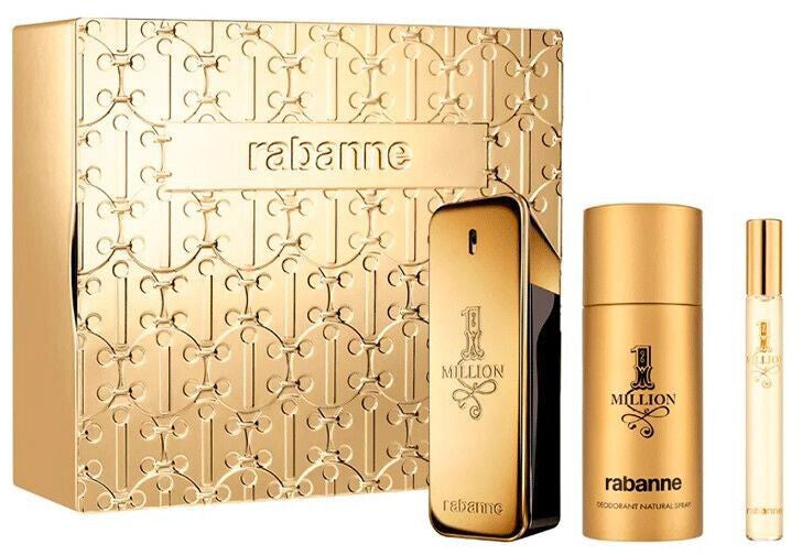 Rabanne One Million Cofanetto con Eau de Toilette + Deodorant Spray + Vaporizzatore da Viaggio