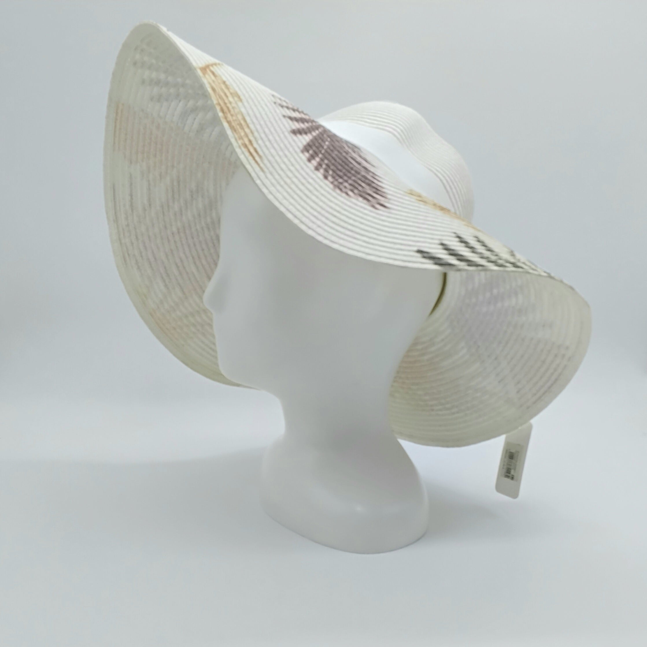 VERDE FASHION Cappello Spiaggia con stampa foglie