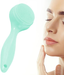 Spazzola per il viso in silicone, scrubber per il viso in silicone | Spazzola per la pulizia del viso con manico,Scrubber per il viso in silicone maneggiato manualmente, morbido, leggero, multifunzion