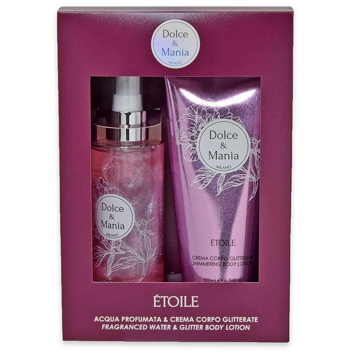 Dolce&Mania Confezione Étoile Acqua Profumata e Crema Corpo Glitterata