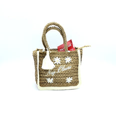 Naj-Oleari Borsa piccola fiori set Flo2 bianco