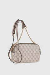 VERDE FASHION Pochette doppia tasca motivo geometrico