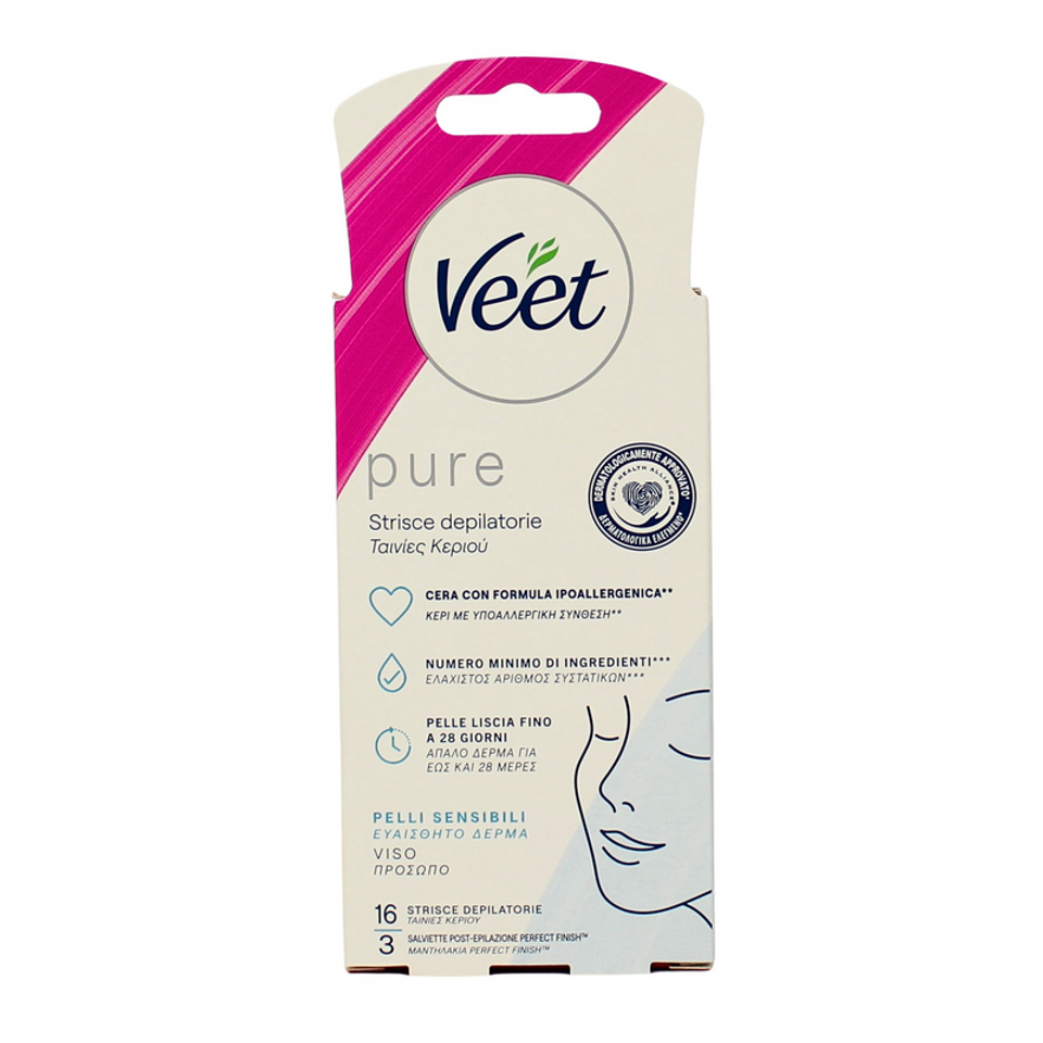 VEET Pure Strisce Depilatorie Pelli Sensibili