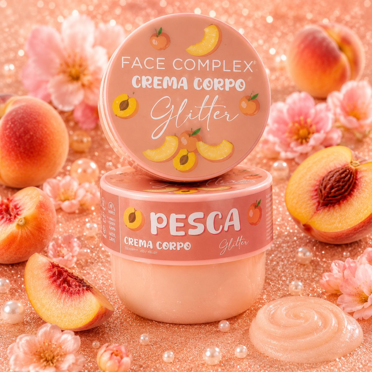 FACE COMPLEX CREMA CORPO GLITTER - Pesca 300ml
