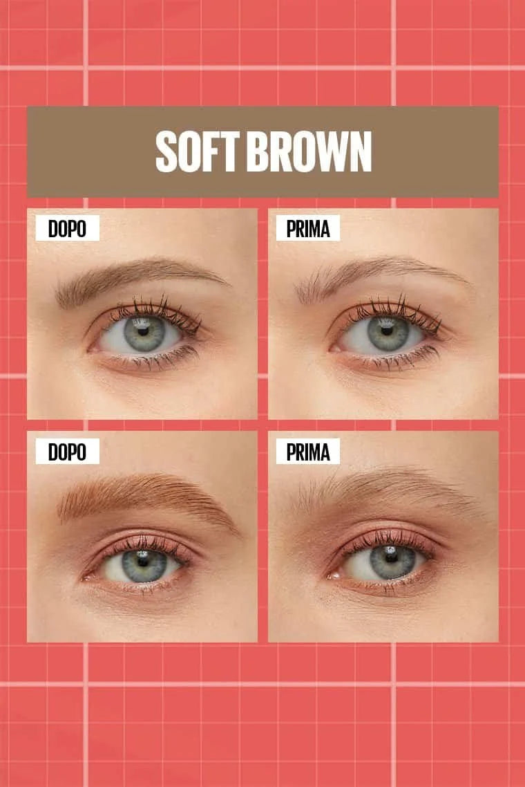 MAYBELLINE BUILD-A-BROW PENNA SOPRACCIGLIA E GEL FISSANTE 2 IN 1